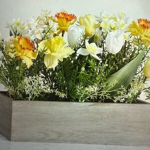 Pottery Barn Faux Florals Yellow and White Accent